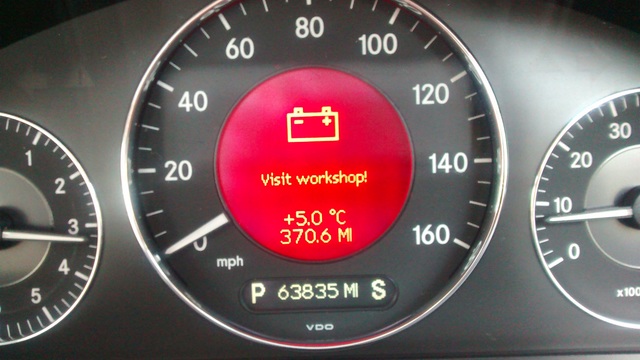Mercedes-Benz E-Class and E-Class AMG: Why is There a Red Battery Message Saying Visit Workshop?