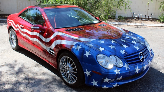America’s Most Patriotic 2004 SL500 Spotted in Las Vegas