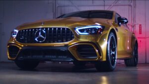 Gold-wrapped AMG GT Attends the Oscars