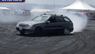 AMG E55 Swinging at Cleetus & Cars Burnout Contest - LS Fest West 2019 Day 1