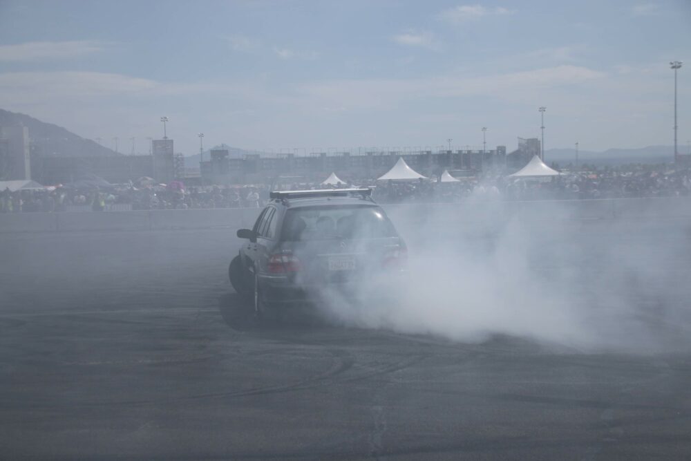 AMG E55 Swinging at Cleetus & Cars Burnout Contest - LS Fest West 2019 Day 1