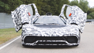 mbworld.org Lewis Hamilton Drops in On Track Testing of the Mercedes-AMG ONE