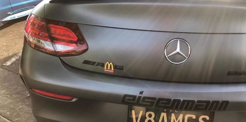 Mercedes-AMG C63 with Golden Arches