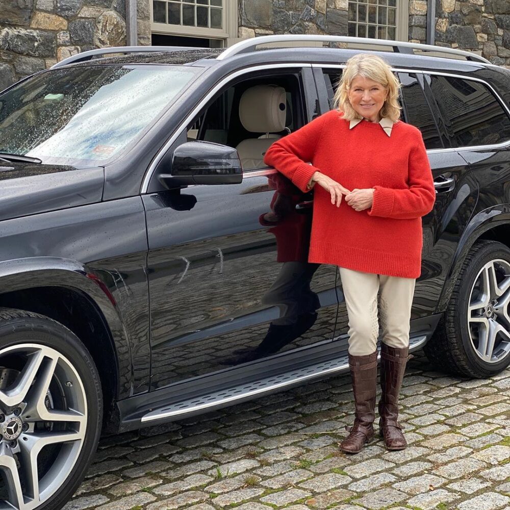 Martha Stewart and Her Mercedes