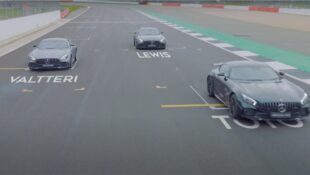 Watch Lewis Hamilton & Valtteri Bottas Race Their Boss in AMG GT Rs