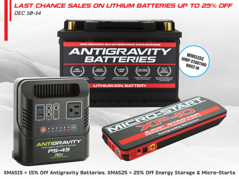 Antigravity Batteries Christmas Sale Info