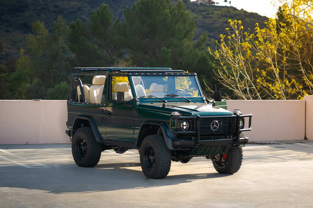 Expedition Motor Company 250GD Wolf Built to order restomod front 3/4 on top of parking garage in Malibu, CA