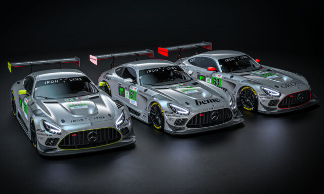 ron Lynx Mercedes Benz Racing Team Le Mans all three