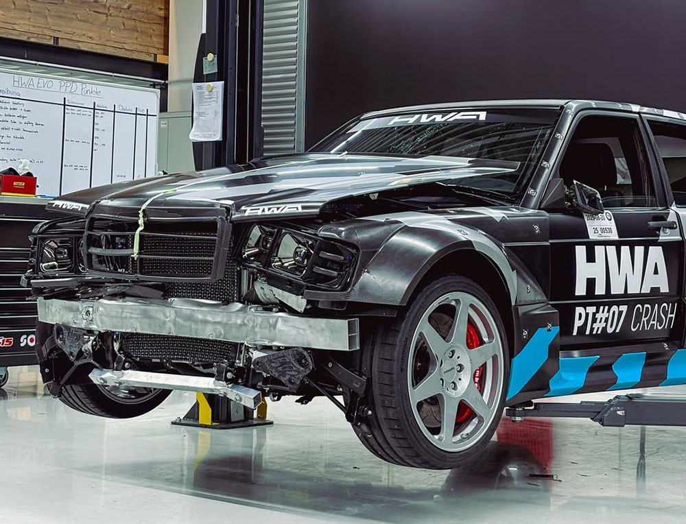 HWA EVO Merecedes-Benz 190E Crashed Front After Accident