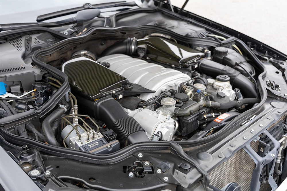 Mercedes-Benz E63 AMG Station Wagon Cars and Bids Auction Twin Turbo V8 engine bay