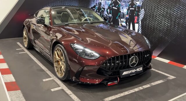 A 2026 Mercedes-AMG GT 63 in red and gold on Ivan Sensei's YouTube.