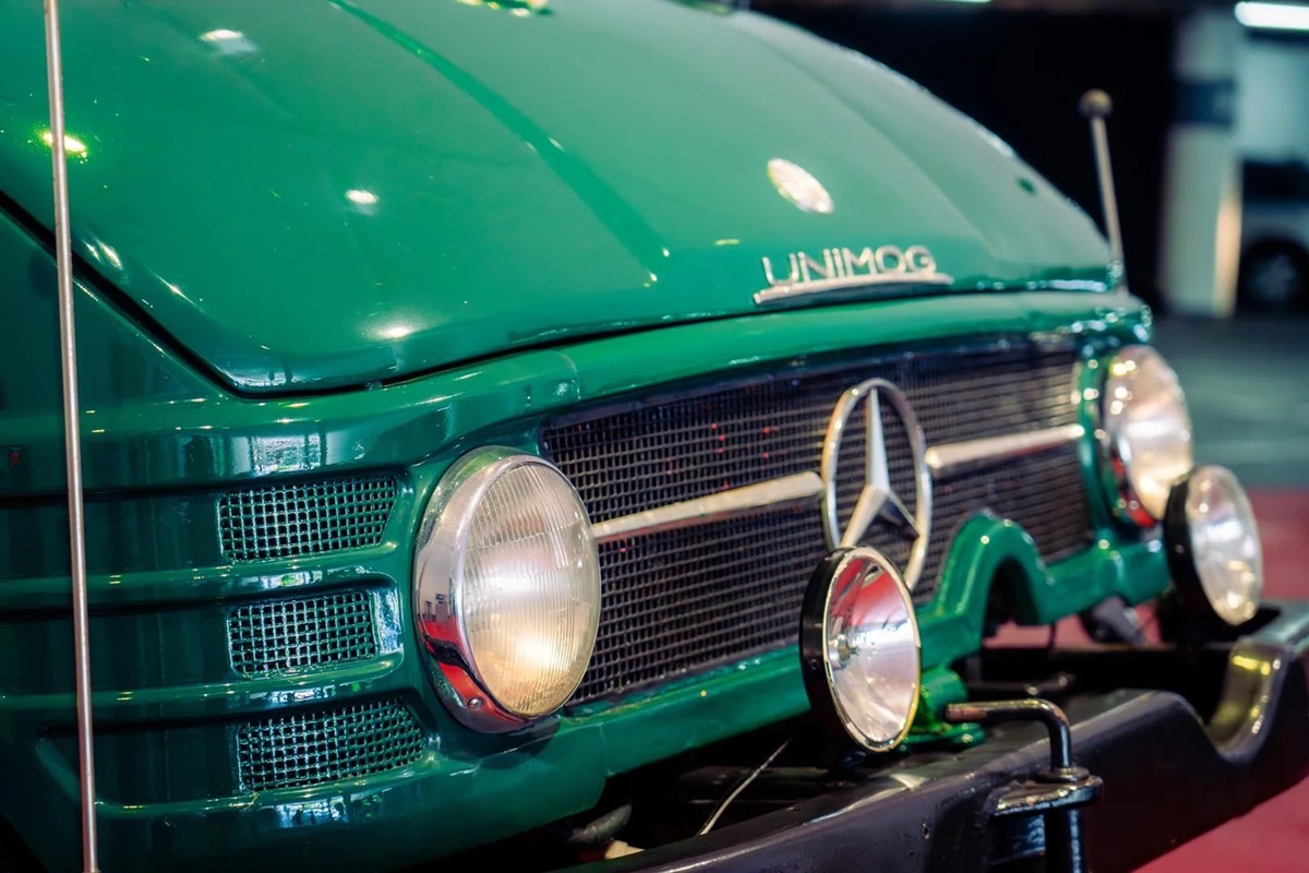 A Mercedes-Benz Unimog, one of the vehicles featured in the Petersen Automotive Museum centenary celebration.